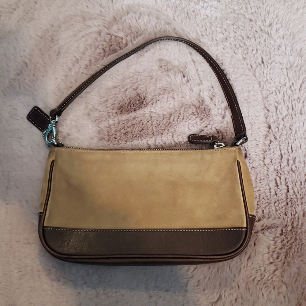 Vintage Coach Leather and Suede Handbag